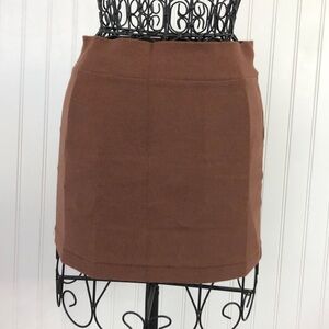 Forever 21 juniors brown bodycon mimi skirt